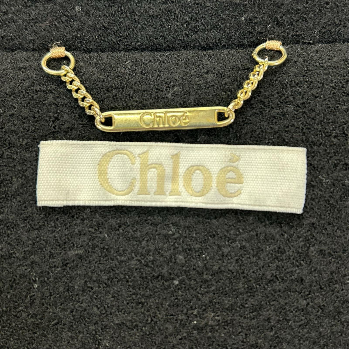 Chloe クロエ 14AMA21-14A060 ブラック ヴァージンウール スタンドカラー コート コート