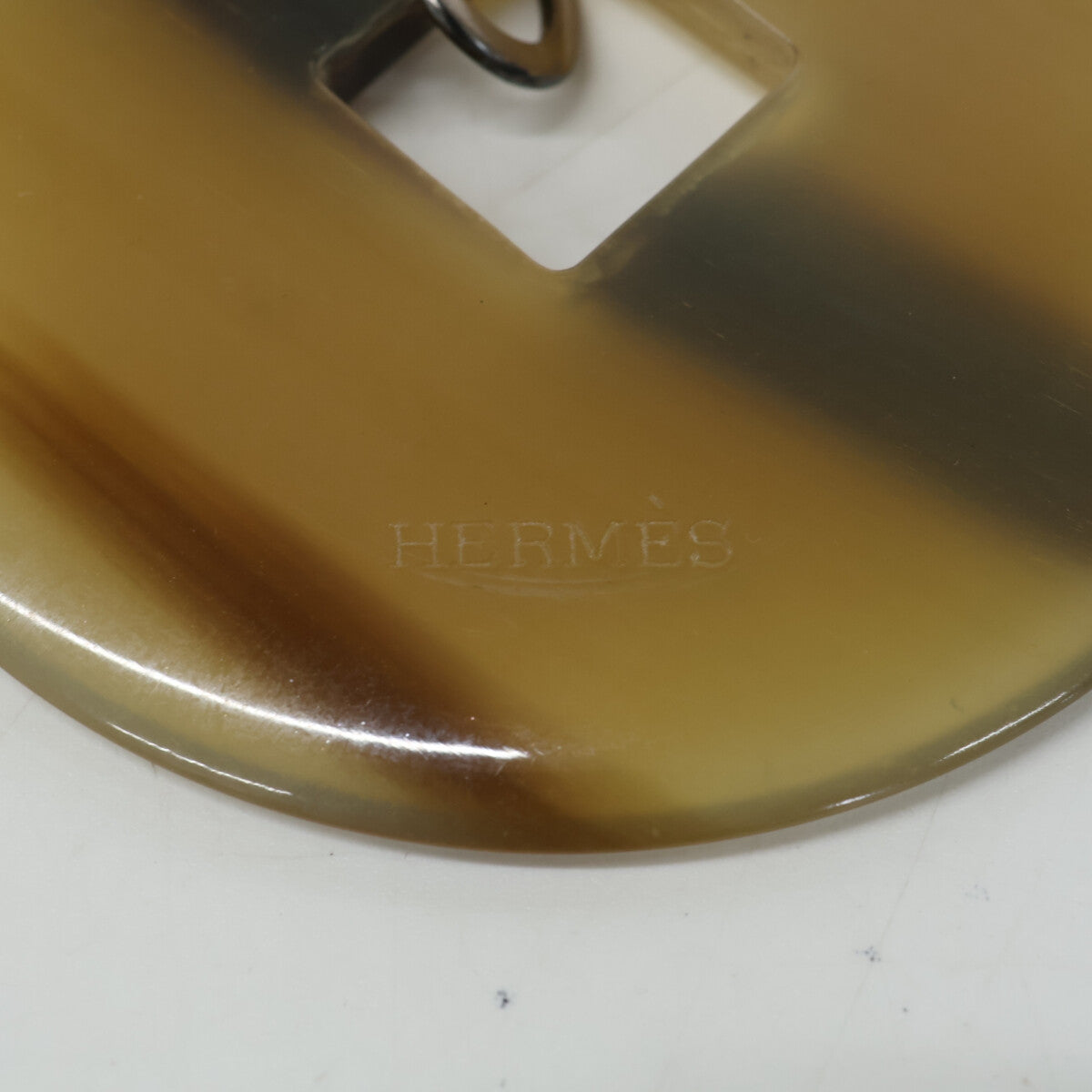 HERMES エルメス バッファローホーン レザーコード ネックレス