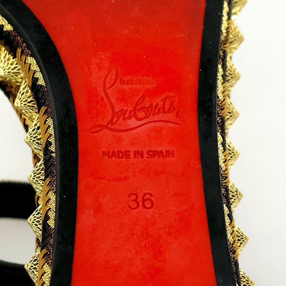 CHRISTIAN LOUBOUTIN クリスチャンルブタン PIRA RYAD ピラリヤド ストラップ サンダル シューズ レディース レオパード ブラウン系 36 シューズ
