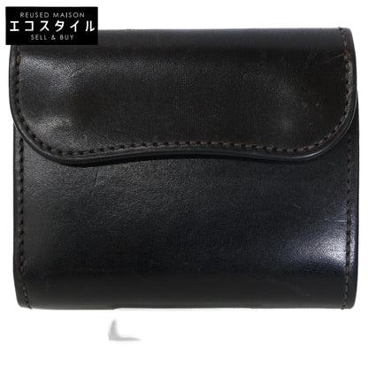 WILDSWANS ワイルドスワンズ ENO/FGB/BK イーノ フルグレインブライドルレザー 小型3つ折り財布 三つ折り財布（小銭入れあり）