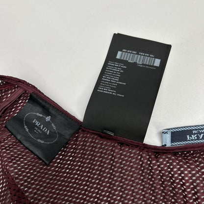 PRADA プラダ P161G ボルドー プリーツ スカート スカート