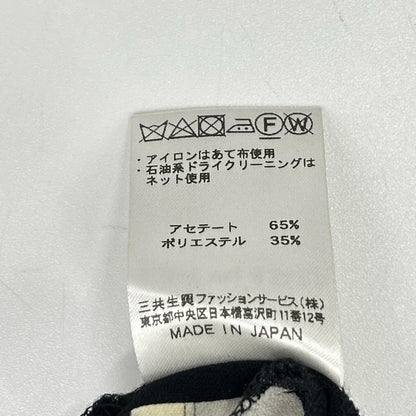 LEONARD レオナール 0180215 ブラック カンカン素材 総柄 半袖 ワンピース ワンピース