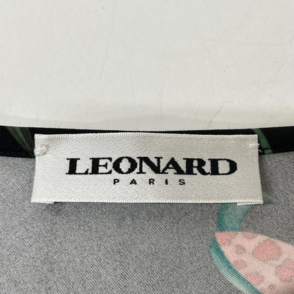 LEONARD レオナール 【PARIS】0460901 ブラック 花柄 総柄 ナイロン100 ワンピース ワンピース