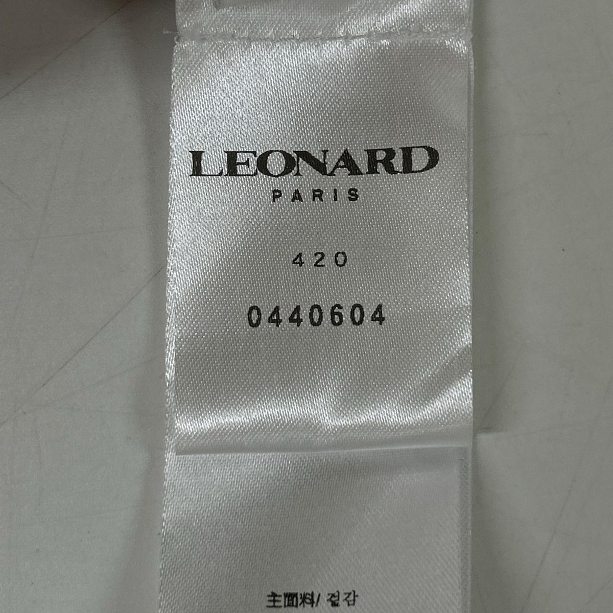 LEONARD レオナール 【PARIS】0440604 ライトグレー ウール混 セットアップ スーツ セットアップ