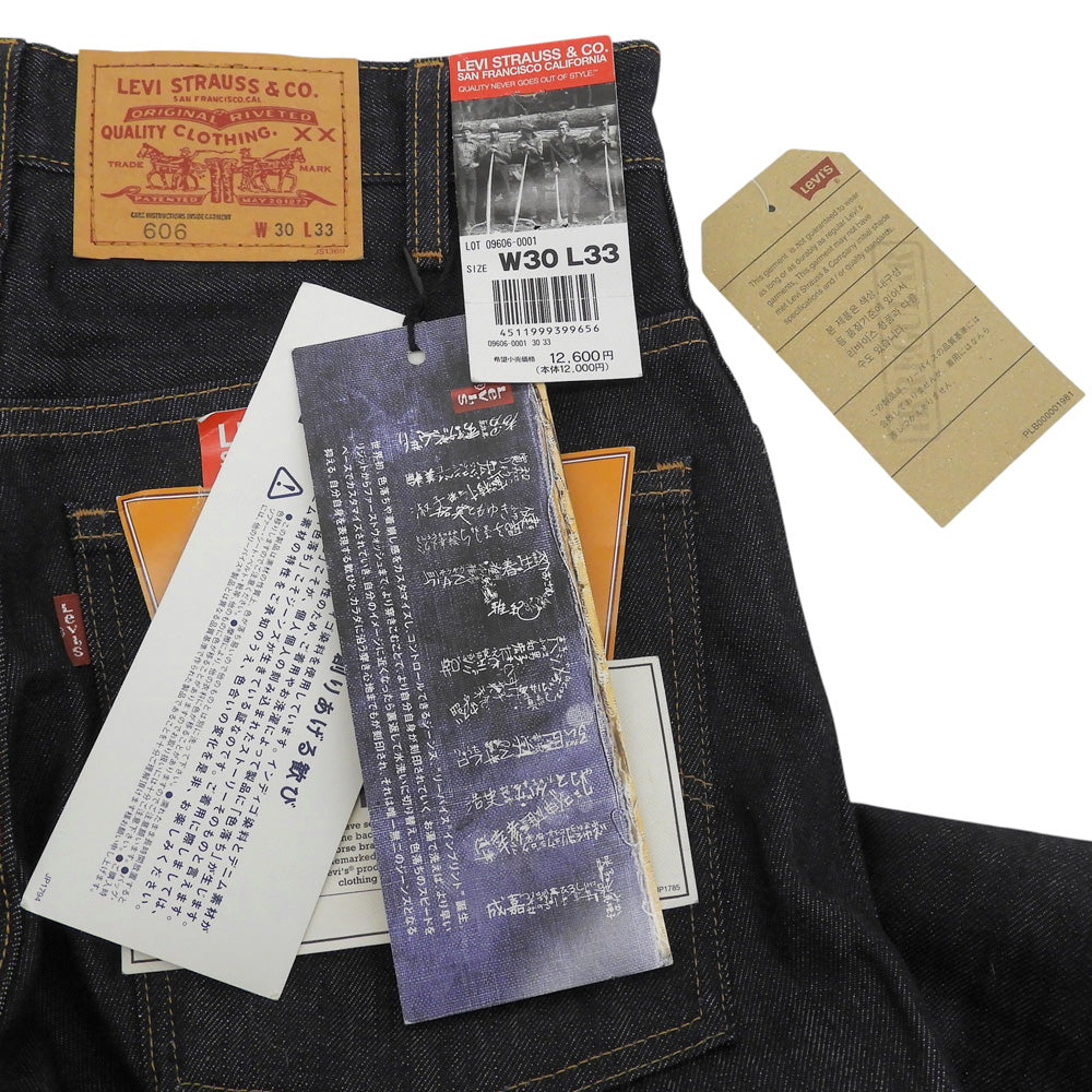 LEVI'S リーバイス 新品同様 606 復刻 デニムパンツ ボトムス メンズ インディゴ W30L33 09606-0001 ボトムス