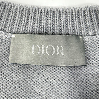 DIOR ディオール 443M647AT879 グレー ロゴ 刺繍 ウール×アルパカ ニット ベスト ベスト