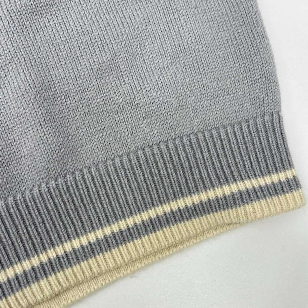 DIOR ディオール 443M647AT879 グレー ロゴ 刺繍 ウール×アルパカ ニット ベスト ベスト