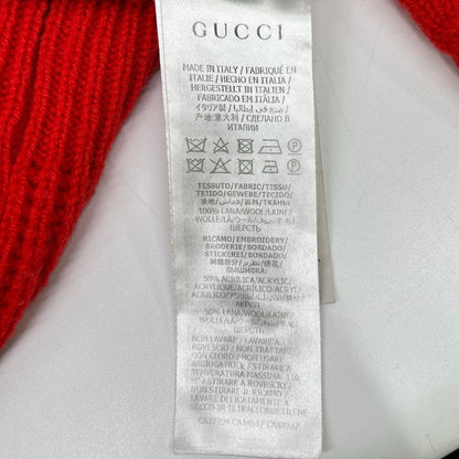 GUCCI グッチ 597732 レッド ワッフル GGジャンパー ケーブルニットセーター トップス