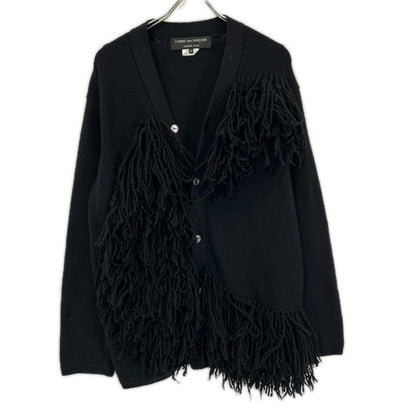 COMMEdesGARCONS HOMME PLUS コムデギャルソンオムプリュス 23年 PL-N004 ブラック フリンジニット カーディガン トップス