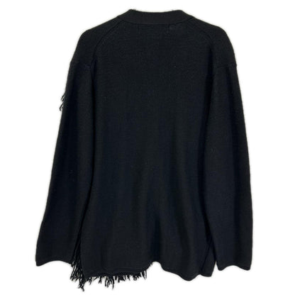 COMMEdesGARCONS HOMME PLUS コムデギャルソンオムプリュス 23年 PL-N004 ブラック フリンジニット カーディガン トップス