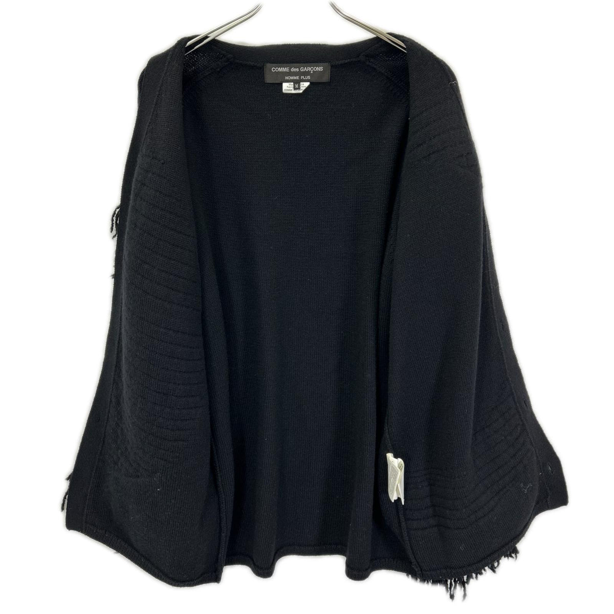 COMMEdesGARCONS HOMME PLUS コムデギャルソンオムプリュス 23年 PL-N004 ブラック フリンジニット カーディガン トップス