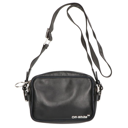 OFF-WHITE オフホワイト 【美品】OMNA049F18659019 ロゴプリント レザー ショルダーバッグ