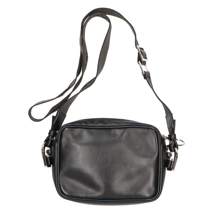 OFF-WHITE オフホワイト 【美品】OMNA049F18659019 ロゴプリント レザー ショルダーバッグ