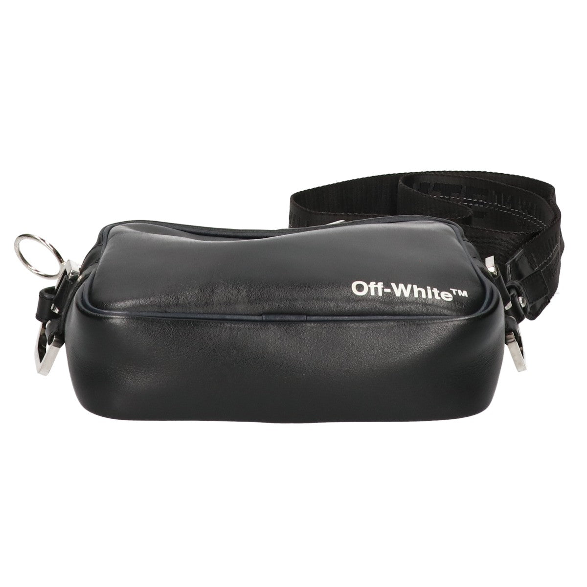 OFF-WHITE オフホワイト 【美品】OMNA049F18659019 ロゴプリント レザー ショルダーバッグ