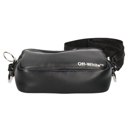 OFF-WHITE オフホワイト 【美品】OMNA049F18659019 ロゴプリント レザー ショルダーバッグ