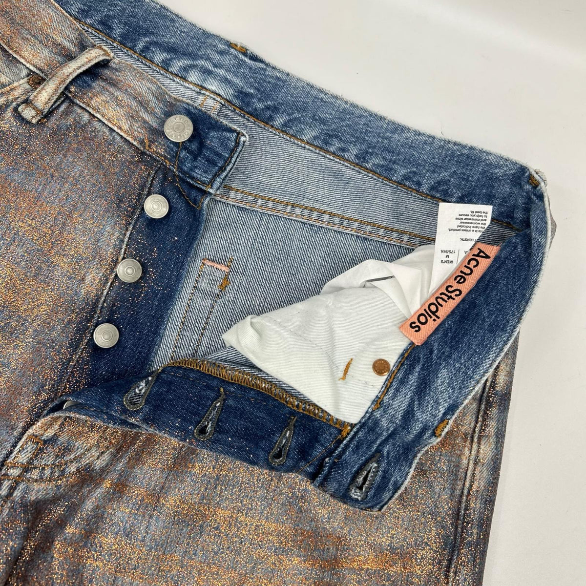 ACNE STUDIOS アクネ ストゥディオズ 26SS ACC00119 ブルー グリッター 5ポケット ワイドデニムパンツ ボトムス