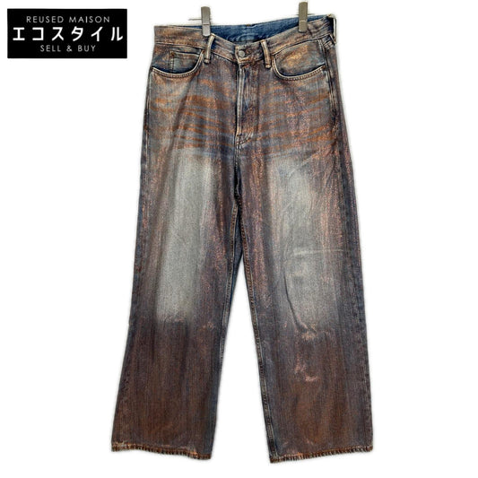 ACNE STUDIOS アクネ ストゥディオズ 26SS ACC00119 ブルー グリッター 5ポケット ワイドデニムパンツ ボトムス