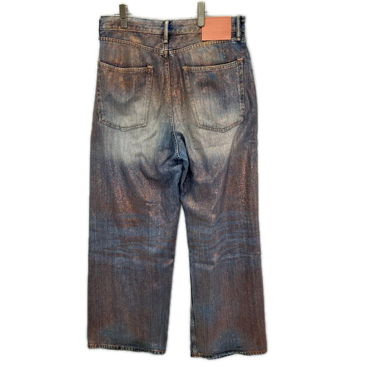 ACNE STUDIOS アクネ ストゥディオズ 26SS ACC00119 ブルー グリッター 5ポケット ワイドデニムパンツ ボトムス