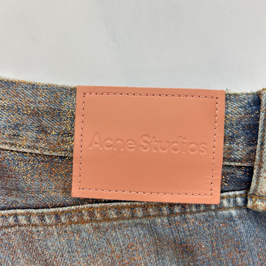 ACNE STUDIOS アクネ ストゥディオズ 26SS ACC00119 ブルー グリッター 5ポケット ワイドデニムパンツ ボトムス