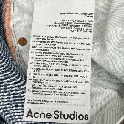 ACNE STUDIOS アクネ ストゥディオズ 26SS ACC00119 ブルー グリッター 5ポケット ワイドデニムパンツ ボトムス