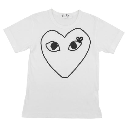 PLAYCOMMEdesGARCONS プレイコムデギャルソン Tシャツ トップス メンズ ホワイト×ブラック XS AX-T102 26年製 トップス