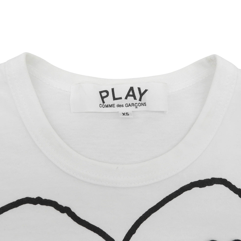 PLAYCOMMEdesGARCONS プレイコムデギャルソン Tシャツ トップス メンズ ホワイト×ブラック XS AX-T102 26年製 トップス