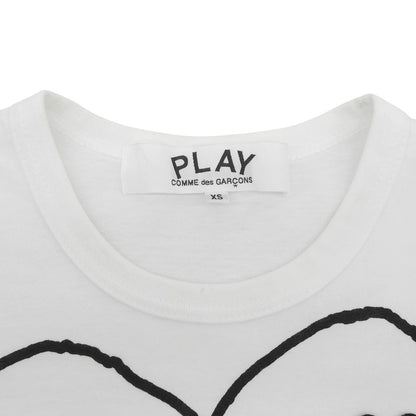 PLAYCOMMEdesGARCONS プレイコムデギャルソン Tシャツ トップス メンズ ホワイト×ブラック XS AX-T102 26年製 トップス