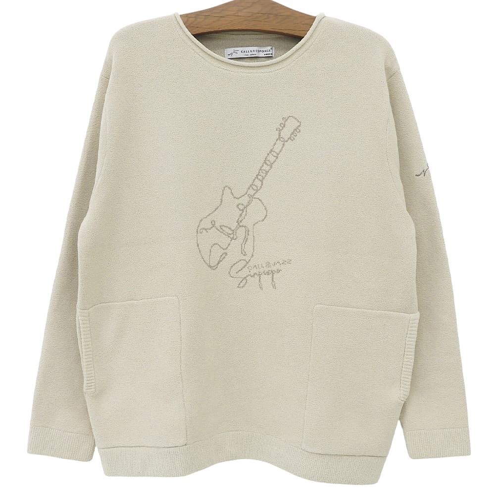 CALL&RESPONSE コールアンドレスポンス 美品 エレキギターサイセンタク プルオーバー トップス メンズ アイボリー XL 244-1441-13 トップス