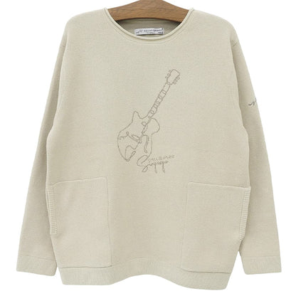 CALL&RESPONSE コールアンドレスポンス 美品 エレキギターサイセンタク プルオーバー トップス メンズ アイボリー XL 244-1441-13 トップス