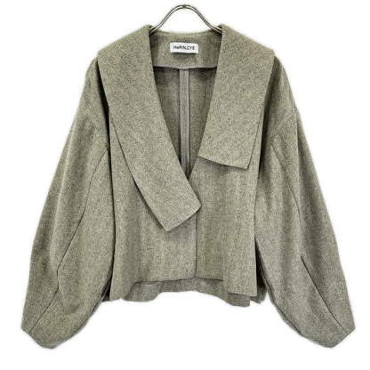 HeRIN.CYE ヘリン グレー アシメントリーカラー ジャケット ジャケット
