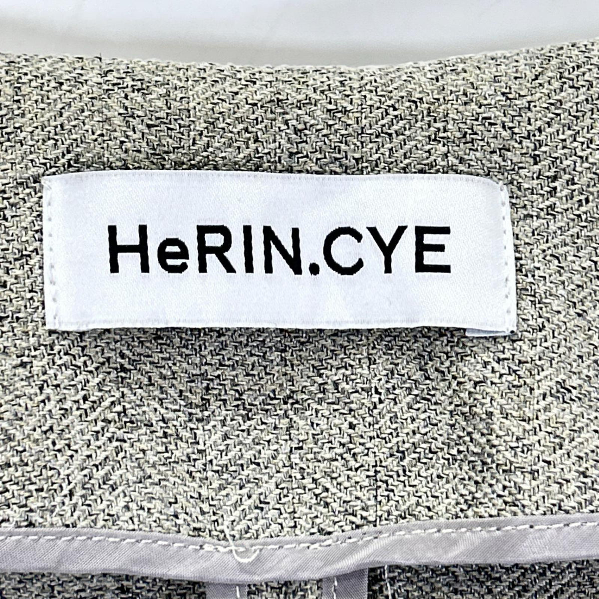 HeRIN.CYE ヘリン グレー アシメントリーカラー ジャケット ジャケット