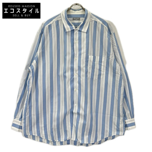 COMMEdesGARCONS コムデギャルソン ブルー×ホワイト　コットン ストライプ 長袖シャツ トップス