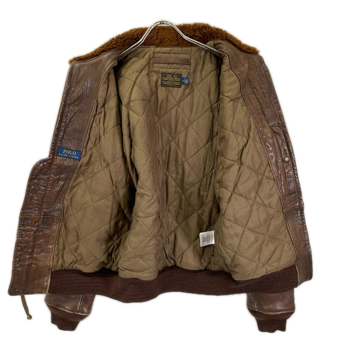 POLObyRalphLauren ポロラルフローレン ブラウン ダメージ加工 B-3 ジャケット ジャケット