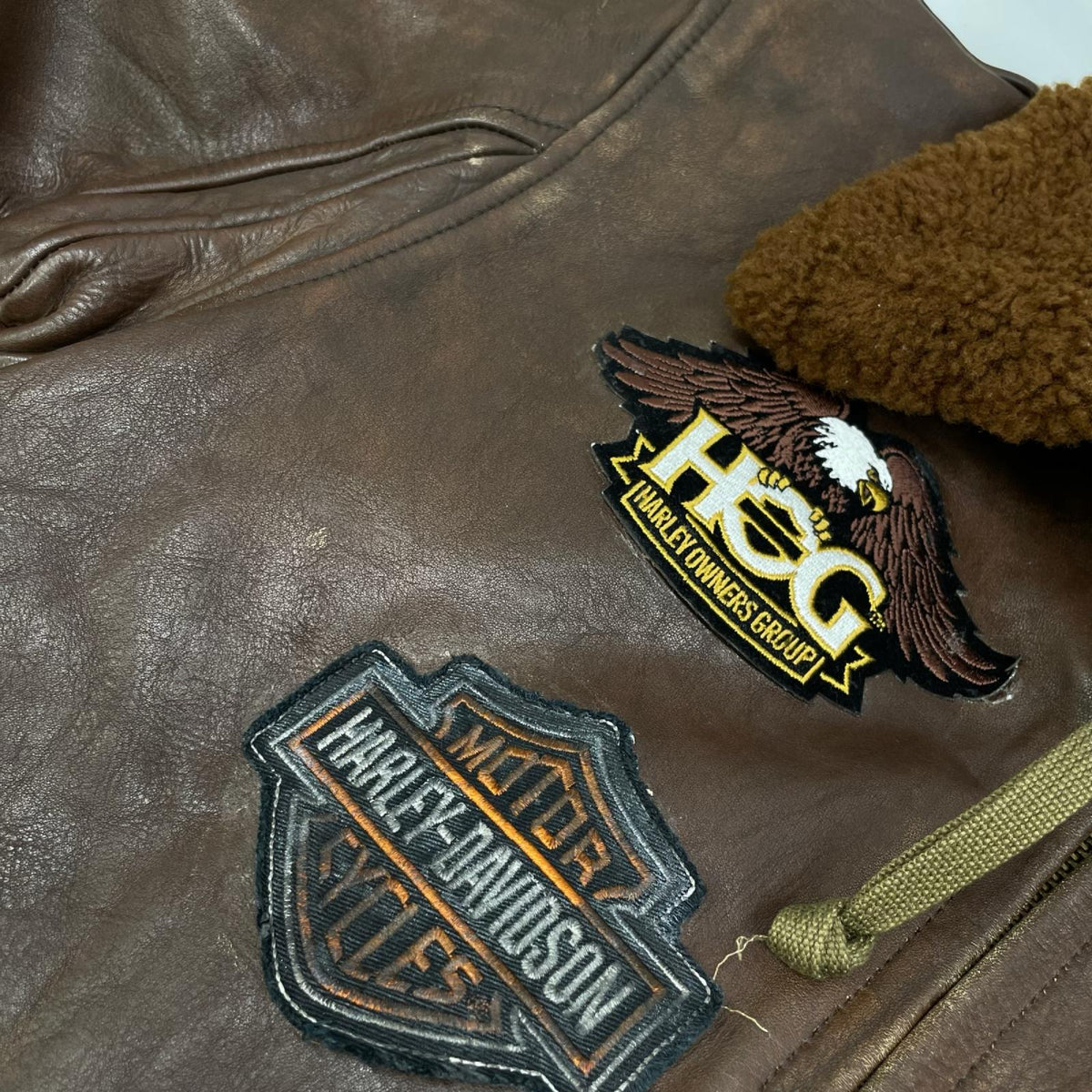 POLObyRalphLauren ポロラルフローレン ブラウン ダメージ加工 B-3 ジャケット ジャケット
