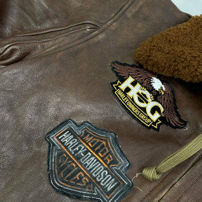 POLObyRalphLauren ポロラルフローレン ブラウン ダメージ加工 B-3 ジャケット ジャケット