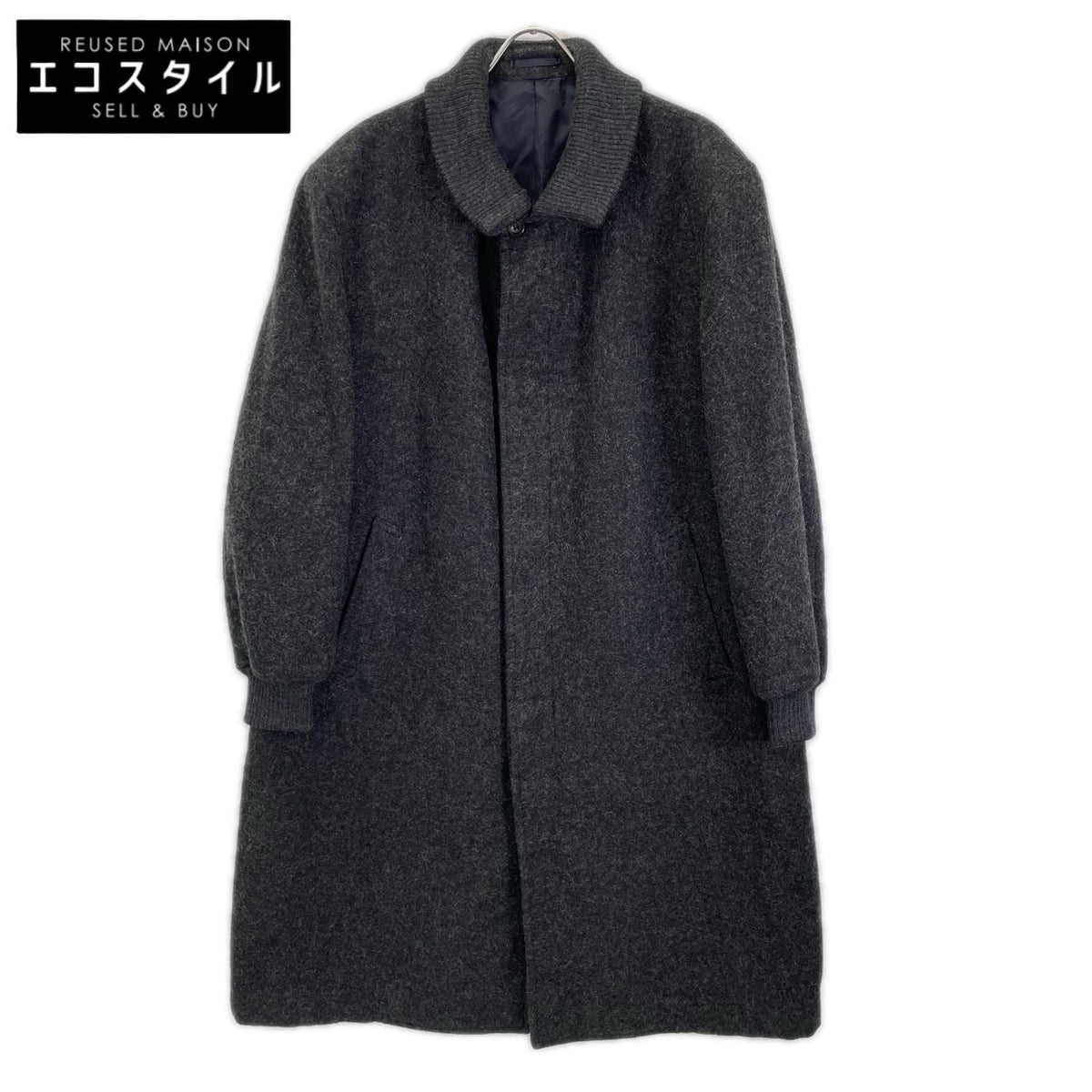 COMMEdesGARCONS HOMME コムデギャルソンオム HC-08001　80s グレー　デカオム ウール コート コート