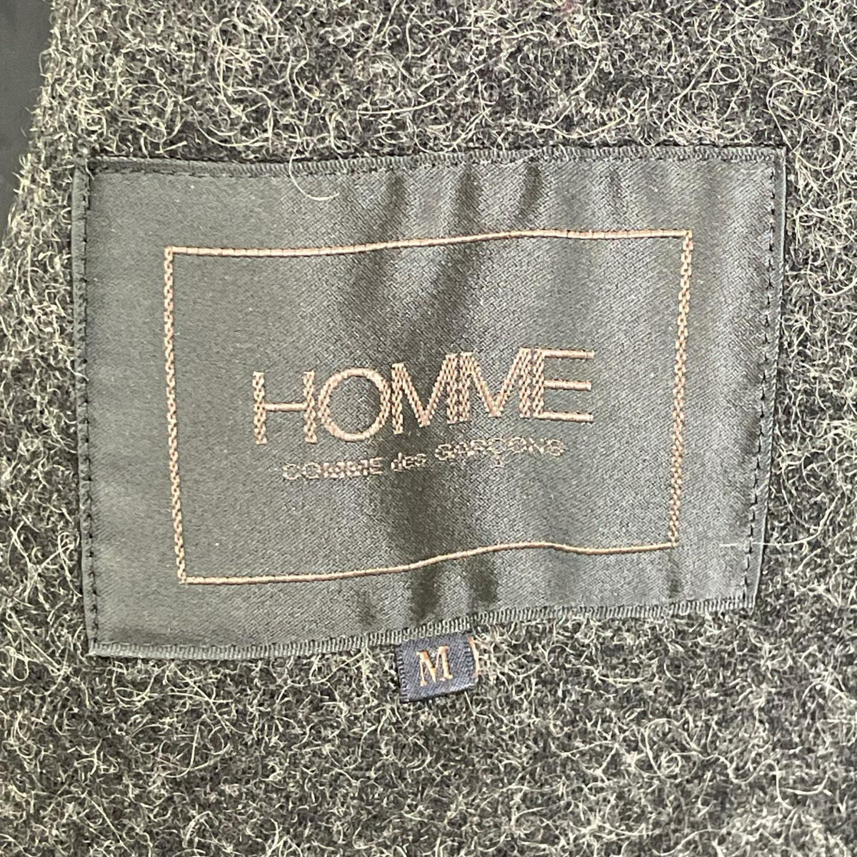 COMMEdesGARCONS HOMME コムデギャルソンオム HC-08001　80s グレー　デカオム ウール コート コート