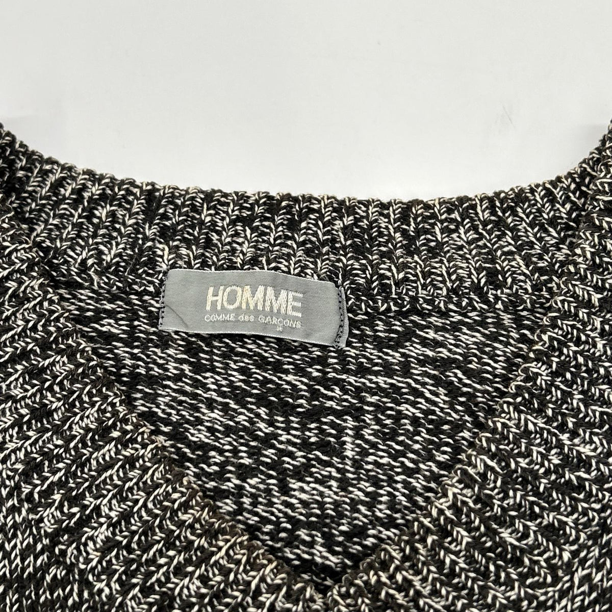 COMMEdesGARCONS HOMME コムデギャルソンオム 田中オム HN-110060 グレー　デカオム コットン ニット トップス