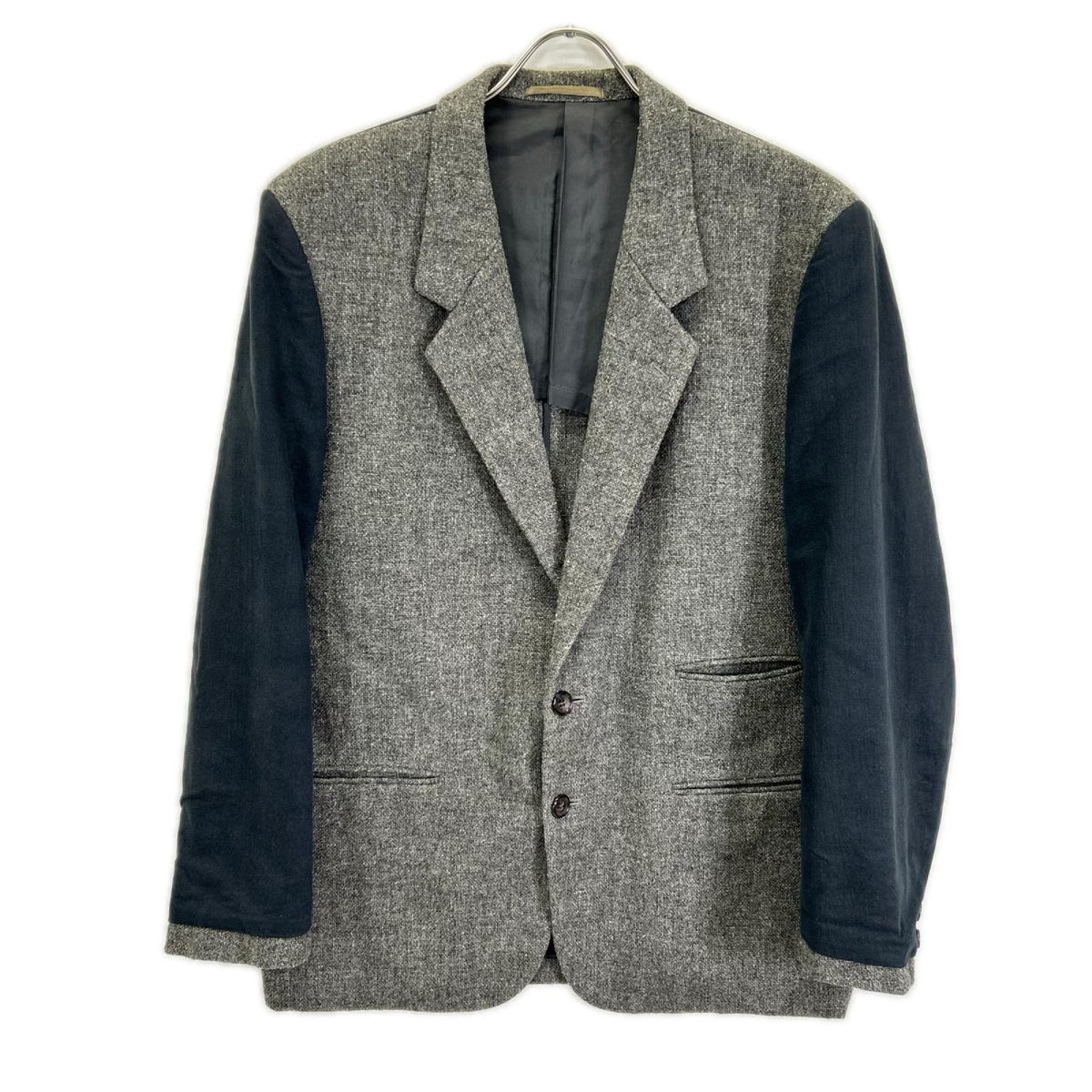 COMMEdesGARCONS HOMME コムデギャルソンオム HJ-05023 グレー デカオム ウール 切り替え ジャケット ジャケット