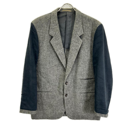 COMMEdesGARCONS HOMME コムデギャルソンオム HJ-05023 グレー デカオム ウール 切り替え ジャケット ジャケット