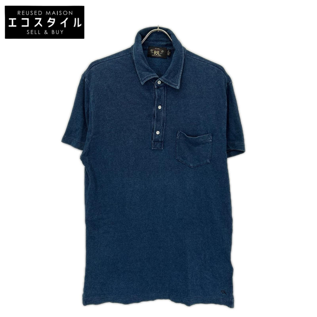 RRL ダブルアールエル インディゴ 本染め ポロシャツ トップス