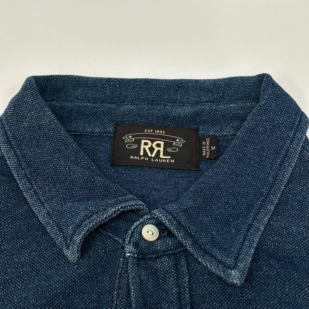 RRL ダブルアールエル インディゴ 本染め ポロシャツ トップス