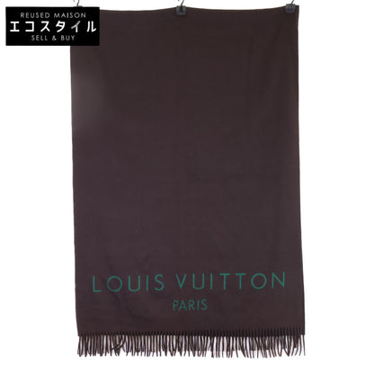 LOUIS VUITTON ルイヴィトン 【美品/国内正規】ロゴ カシミヤ フリンジ ストール
