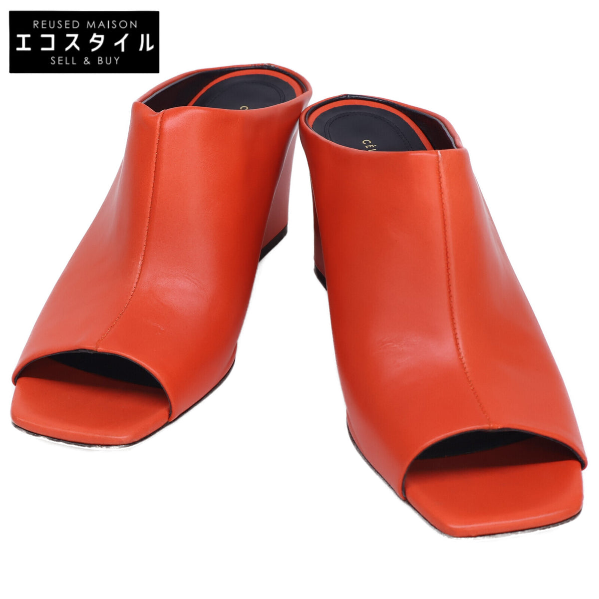 CELINE セリーヌ レザー ヒールサンダル シューズ