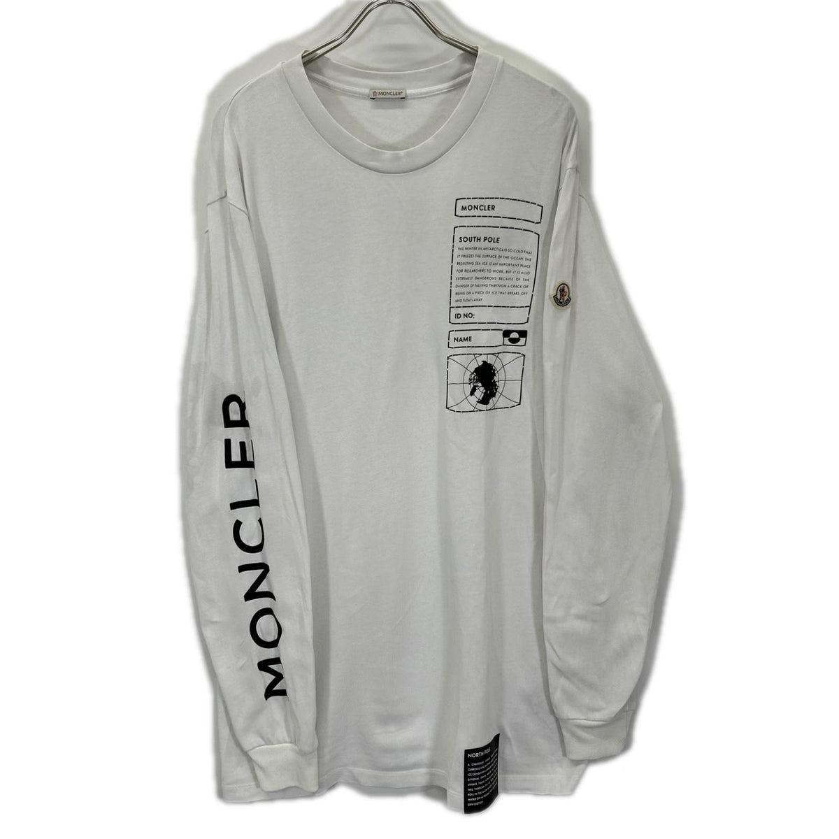 MONCLER モンクレール 22年製 ホワイト SOUTH POLE L/STシャツ トップス