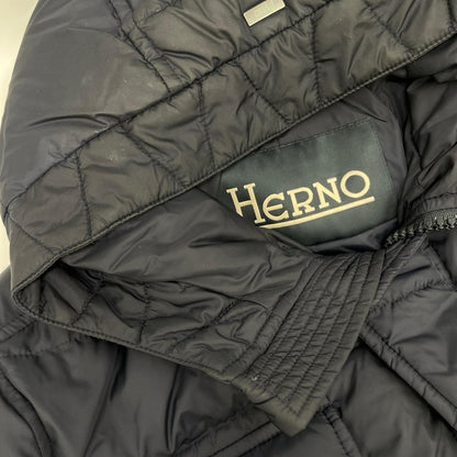 HERNO ヘルノ PI019U ネイビー ウォーターレペレントナイロンフーディーダウンジャケット ジャケット