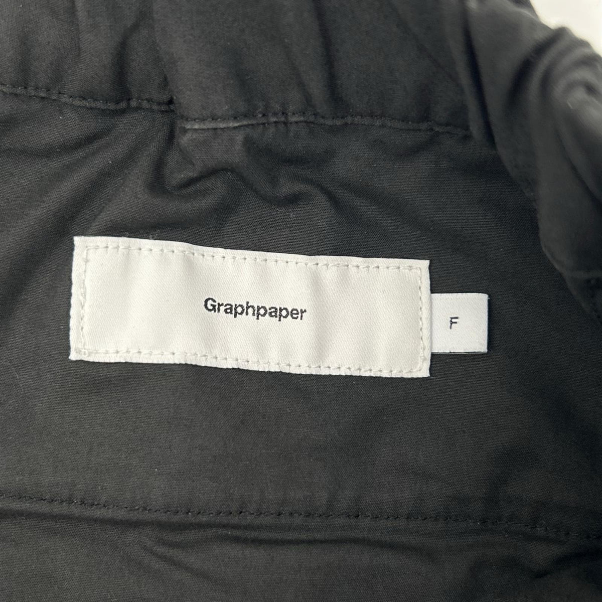 Graphpaper グラフペーパー GM212-40619B ブラック Stretch Typewriter Chef Pants ボトムス