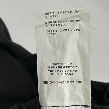Graphpaper グラフペーパー GM212-40619B ブラック Stretch Typewriter Chef Pants ボトムス