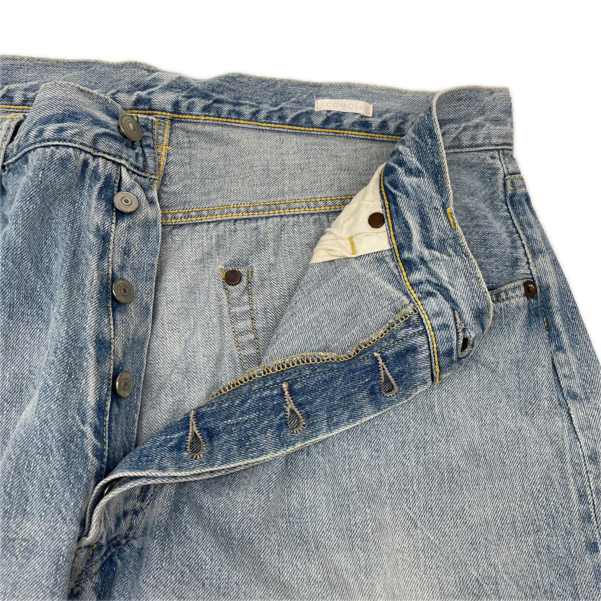 COMOLI コモリ T01-03012 21SS ブリーチ ライトブルー デニム 5Pパンツ ボトムス