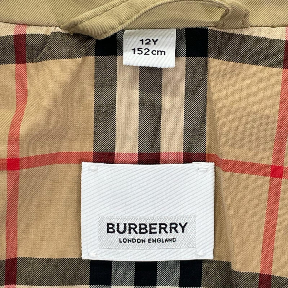 BURBERRY バーバリー 8022302 ベージュ 裏地チェック トレンチコート コート